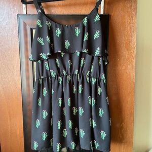 Flowy Black cactus tank top